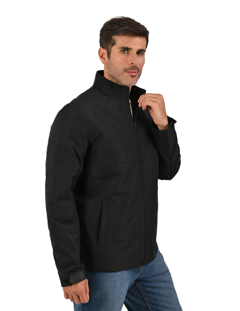 Chamarra color negro PORTFOLIO para caballero estilo puffer.